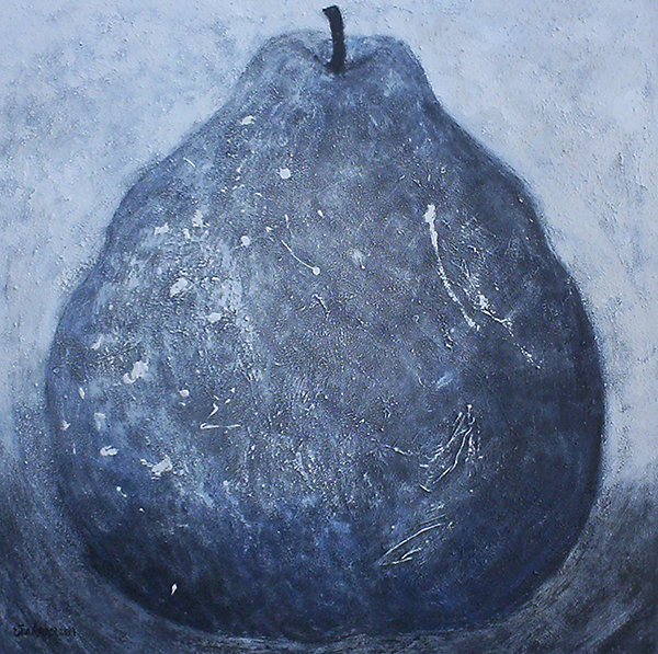 Elisa Archer, pera gris con chorretes y textura