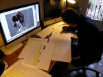 from portrait to self-portrait, Vol 1. making off. Albert Claret designing the book. Barcelona 2011