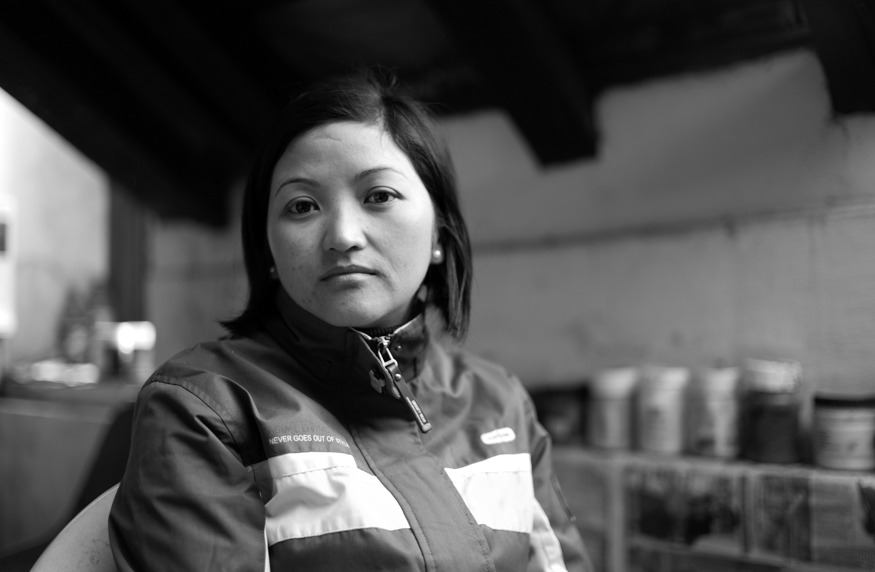 Gyanu Gurung, artist photographic portrait, Nepal album