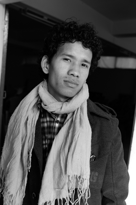 Krishna Lama, artist photographic portrait, Nepal album