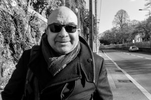 Oscar Flores, artist photographic portrait, Paris album