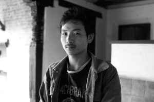 Santosh Rai, artist photographic portrait, Nepal album