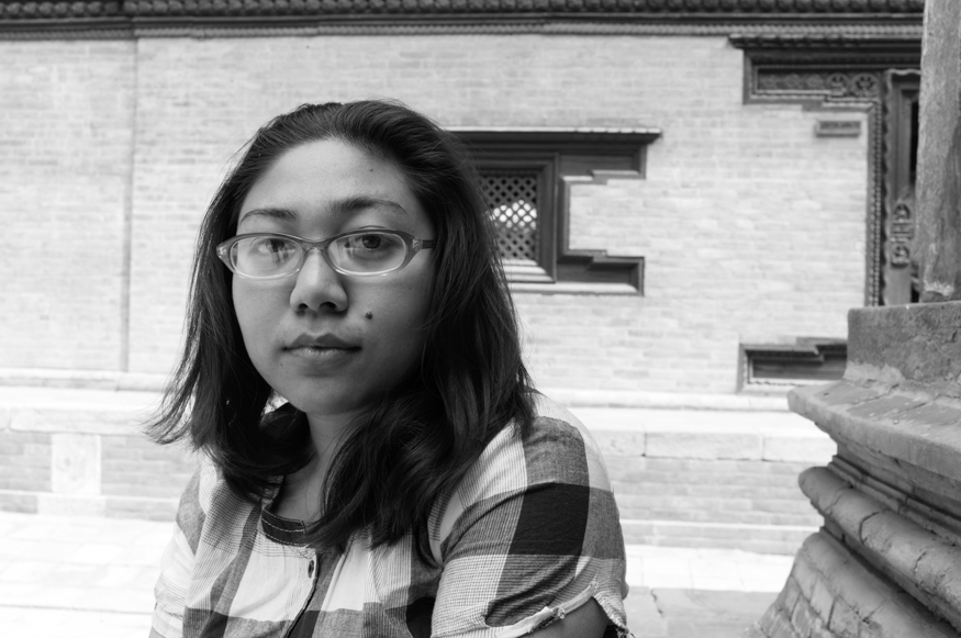 Sharmila Shrestha, artist photographic portrait, Nepal album