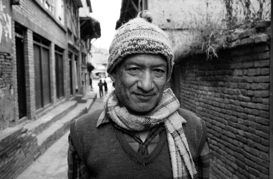 Surya Bahadur Chitrakar, artist photographic portrait, Nepal album