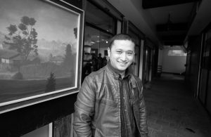 Bijaya Maharjan, artist photographic portrait, Nepal album