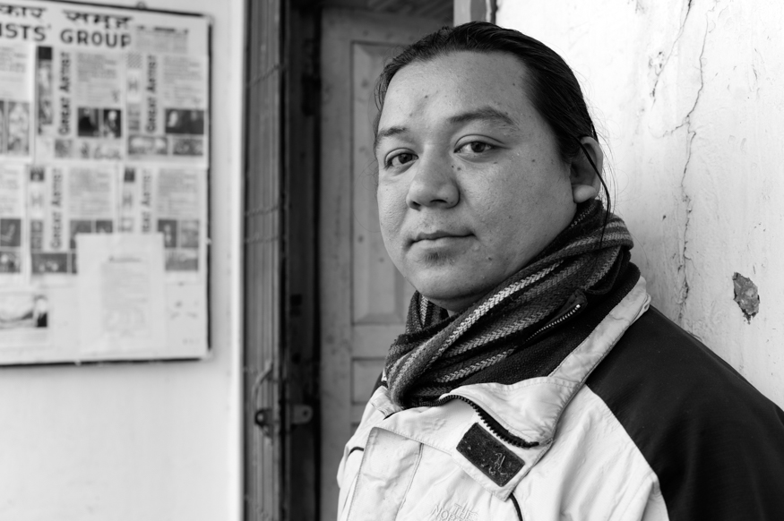 Bishow KC, artist photographic portrait, Nepal album