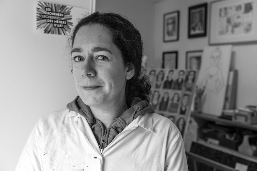 carine gresset, artist photographic portrait, Paris album