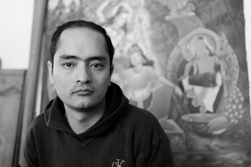 Chandan Pradhan, artist photographic portrait, Nepal album