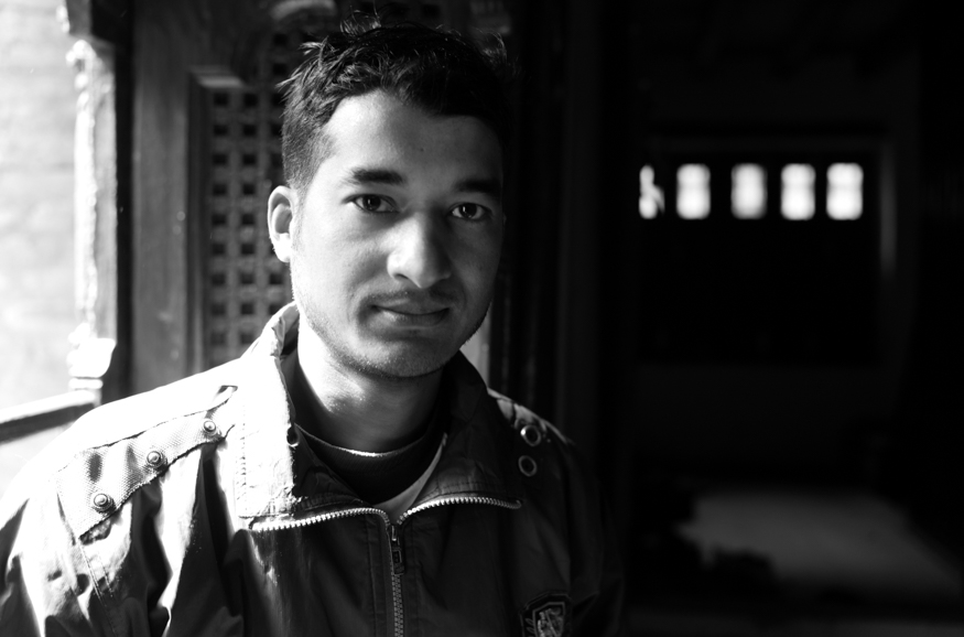 Devendra Sinkhwal, artist photographic portrait, Nepal album