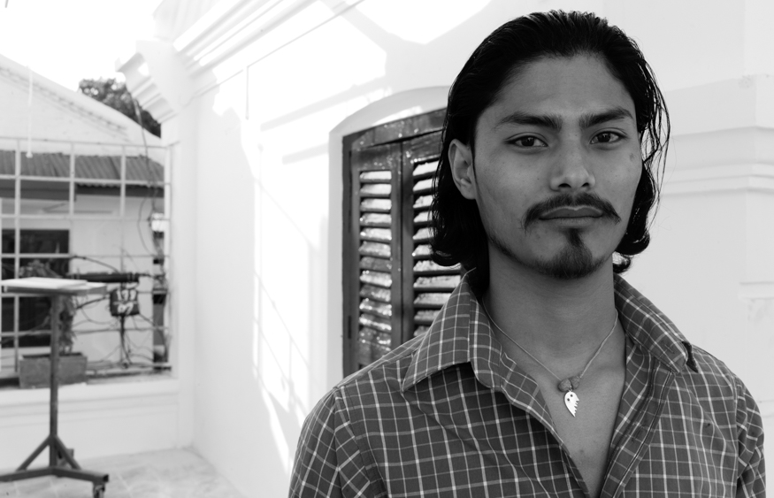 Dinendra Maharjan, artist photographic portrait, Nepal album