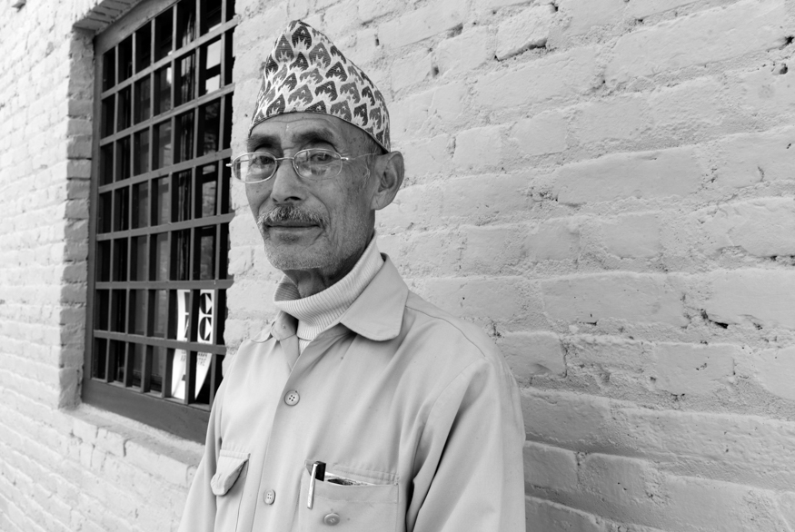 Hira Lal Dangol, artist photographic portrait, Nepal album
