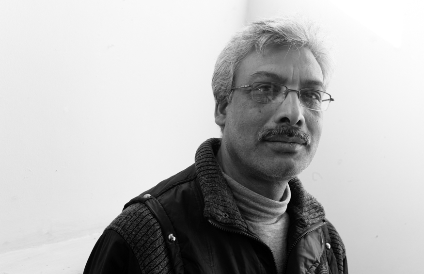 Jeevan Rajopadhyay, artist photographic portrait, Nepal album