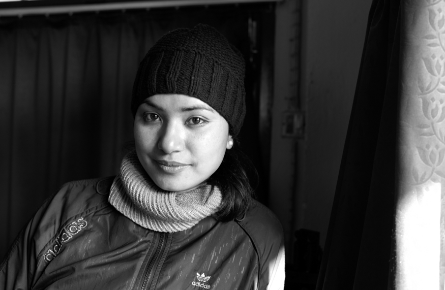 Manju Shyaula, artist photographic portrait, Nepal album