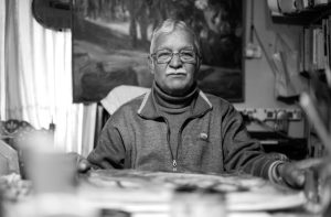 Manuj Babu Mishra, artist photographic portrait, Nepal album