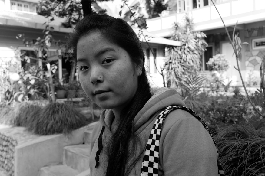 Mina Gurung, artist photographic portrait, Nepal album
