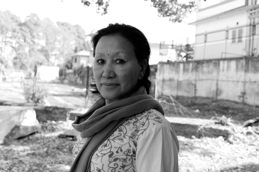 Pushpa Sherchan, artist photographic portrait, Nepal album