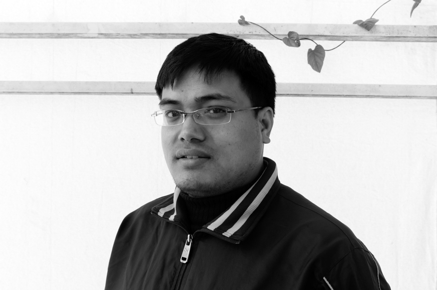 Rabindra Shrestha, artist photographic portrait, Nepal album