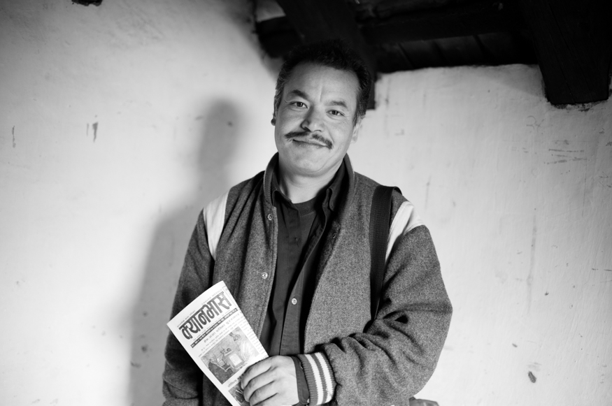 Rajman Maharjan, artist photographic portrait, Nepal album