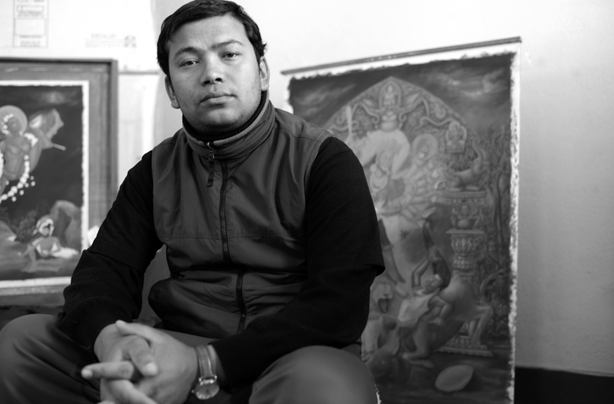 Rakesh Maharjan, artist photographic portrait, Nepal album
