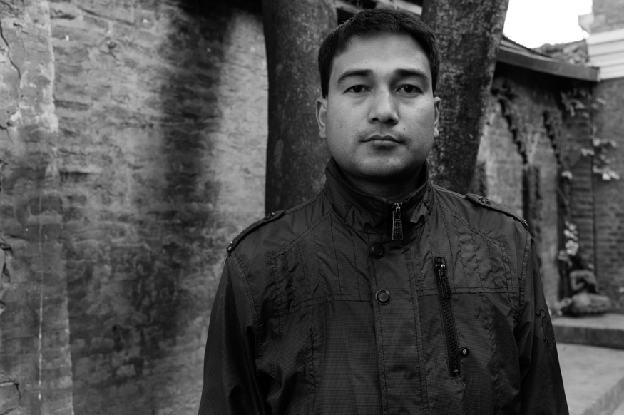 Ravi Maharjan, artist photographic portrait, Nepal album