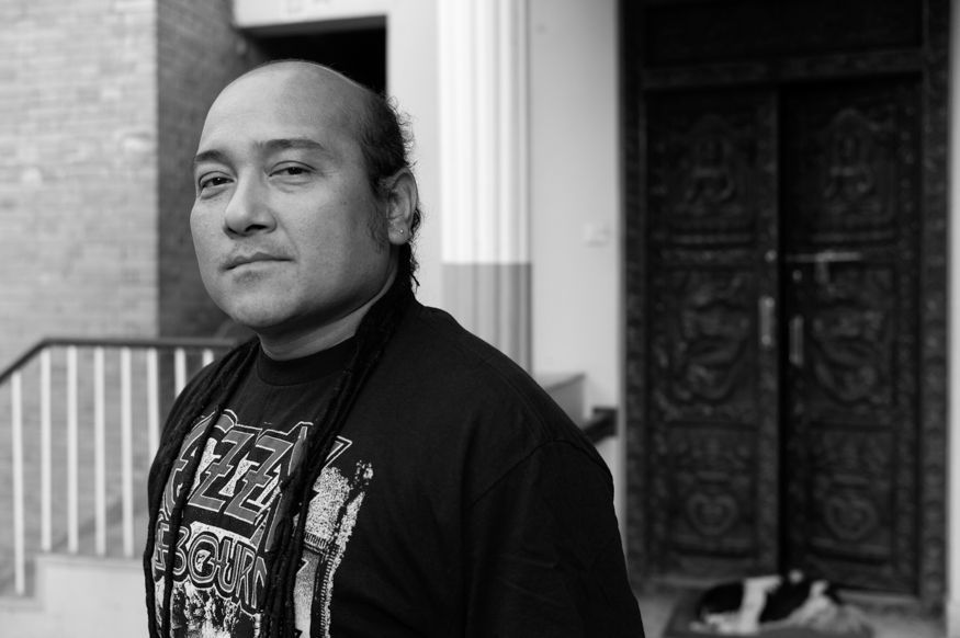 Sabu Lama, artist photographic portrait, Nepal album