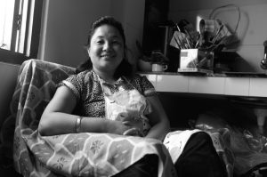 Sarita Dongol, artist photographic portrait, Nepal album