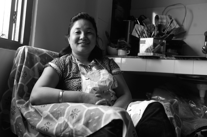 Sarita Dongol, artist photographic portrait, Nepal album