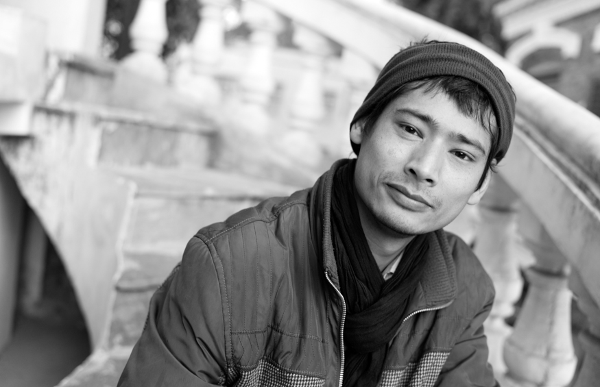 Shree Bhakta Prajapati, artist photographic portrait, Nepal album