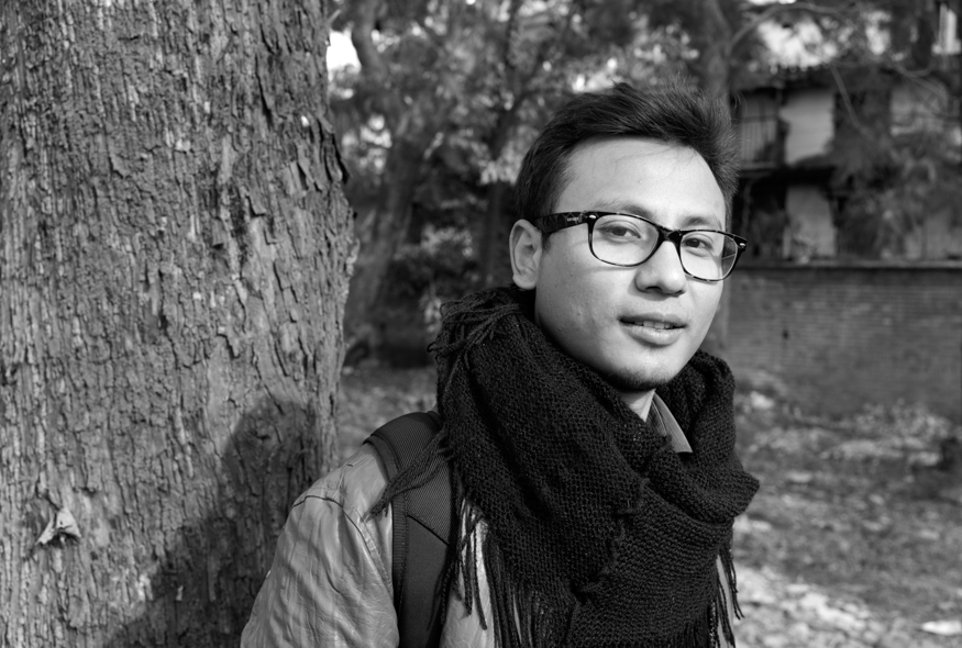 Sujan Dangol, artist photographic portrait, Nepal album