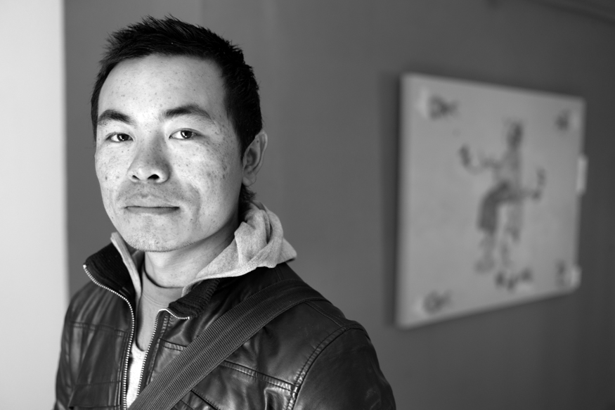 Sundar Lama, artist photographic portrait, Nepal album