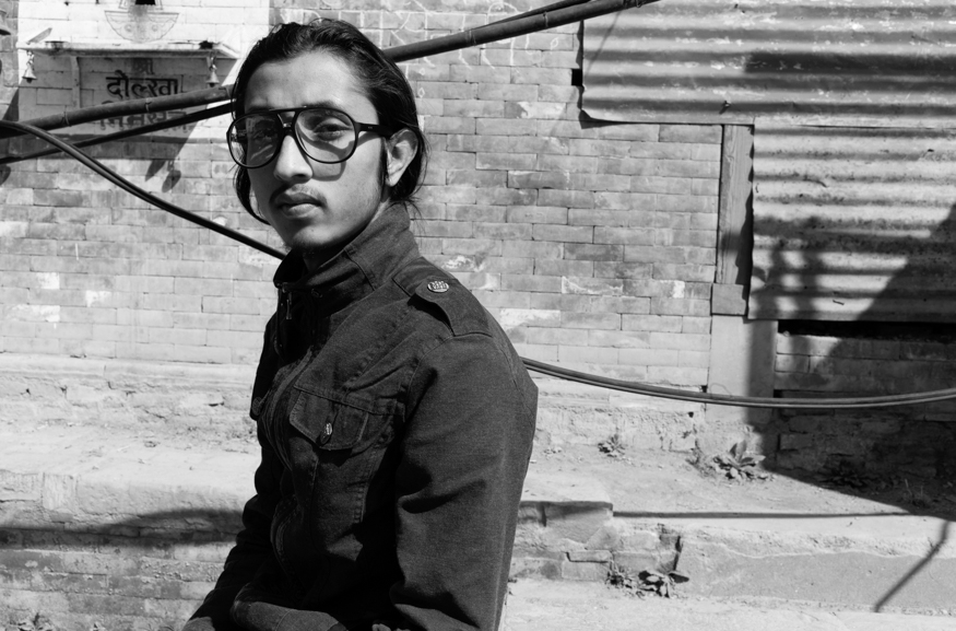Suresh Basnet, artist photographic portrait, Nepal album
