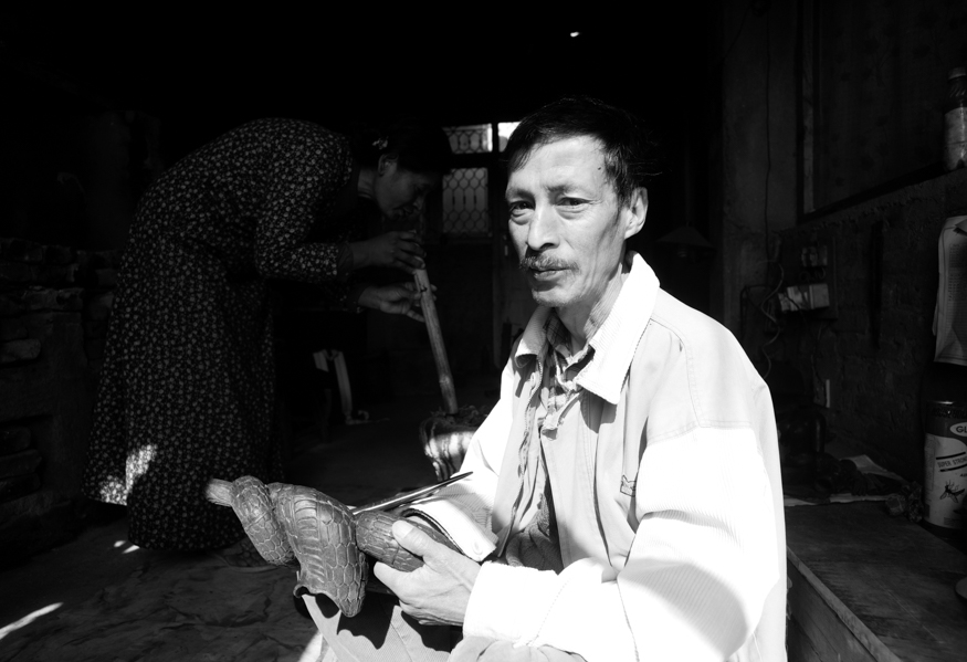 Tej Ratna Shakya, artist photographic portrait, Nepal album