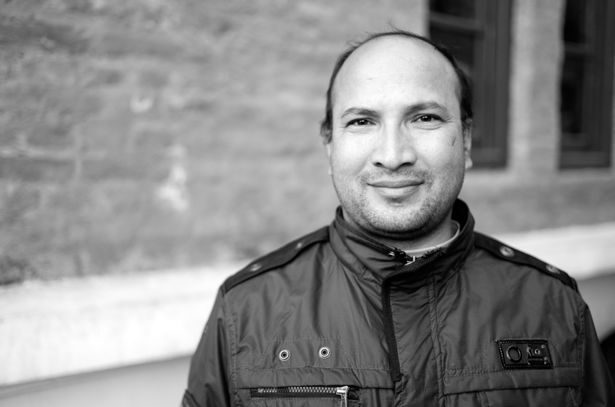 Uttam Dangol, artist photographic portrait, Nepal album